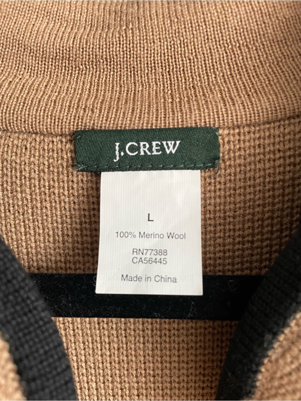 J. Crew merino wool camel black cape jacket classic special event L - Picture 3 of 7